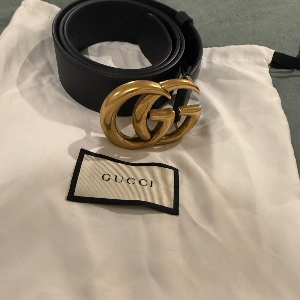Gucci Black and Gold Belt GG Marmont 🤩authentic🤩 - Picture 5 of 5